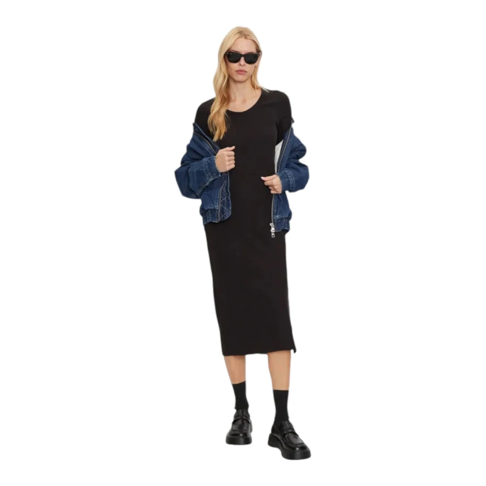 Calvin Klein Jeans Midi Jurk Black Dames