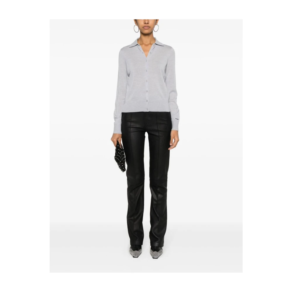 Calvin Klein Grijze Gebreide Kleding Aw24 Damesmode Gray Dames