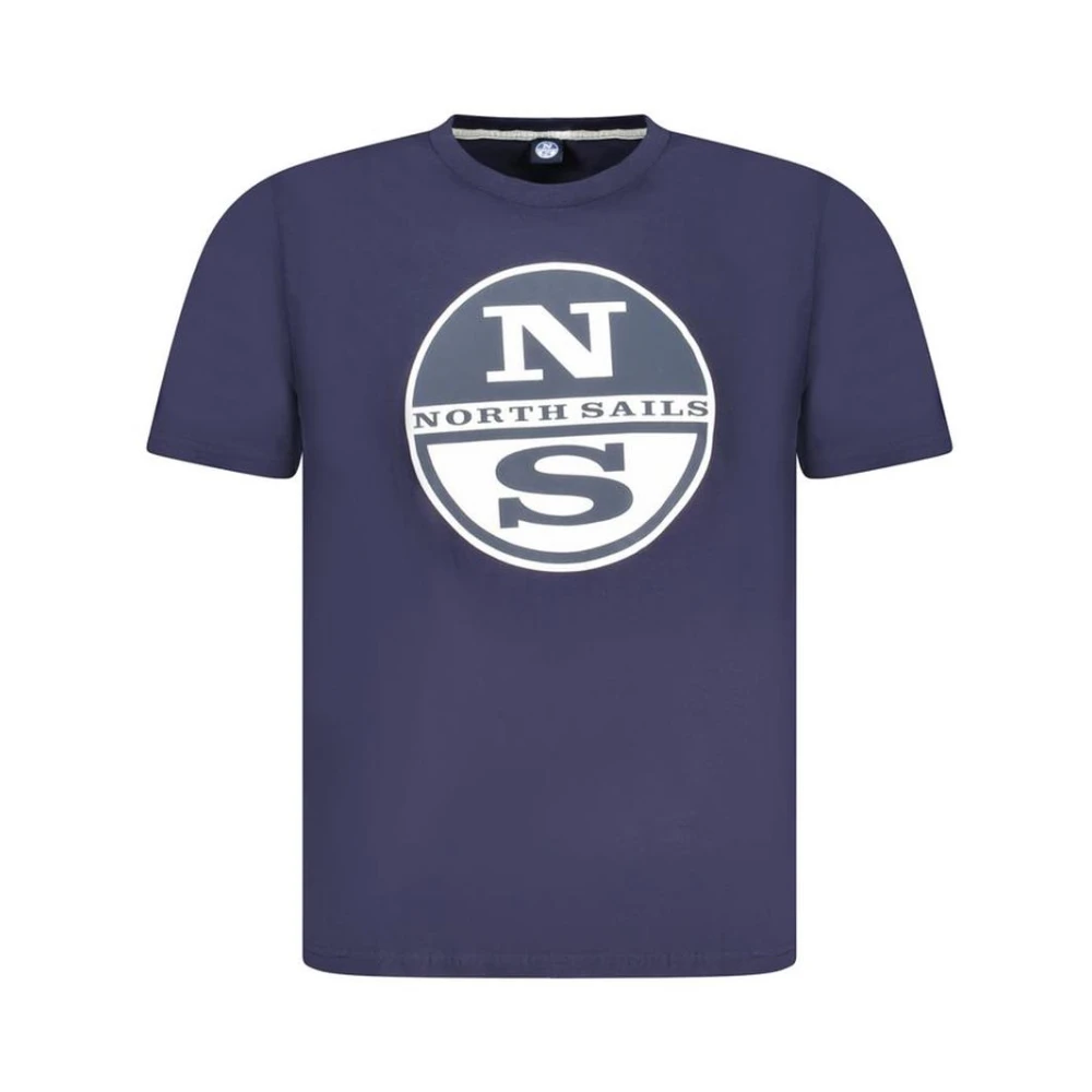 North Sails Blauw Katoen Crew Neck T-Shirt Blue Heren