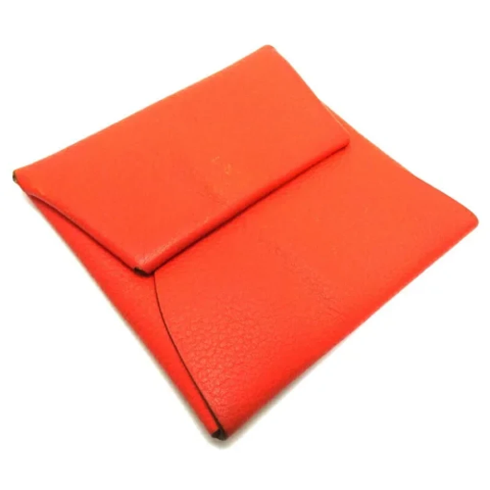 Hermès Vintage Pre-owned Leather wallets Orange Dames