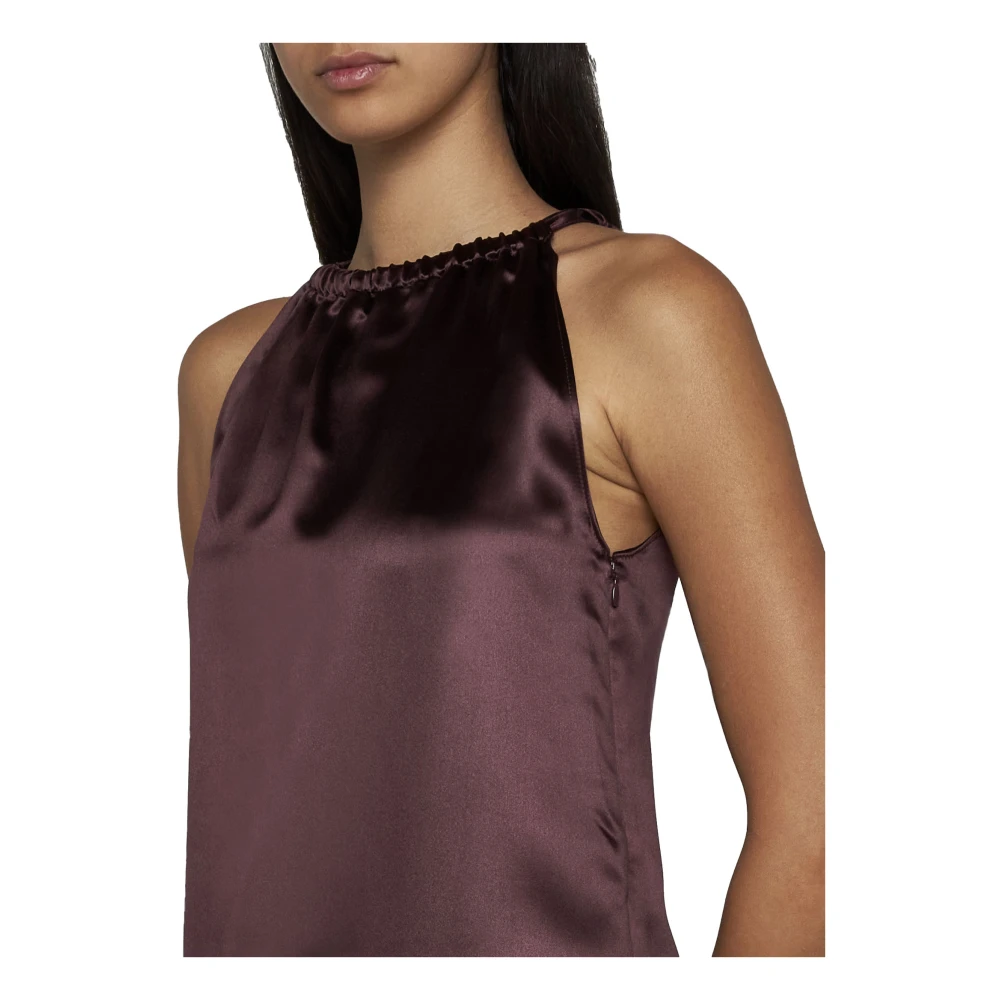 Loulou Studio Elegante Lange Jurk Collectie Brown Dames