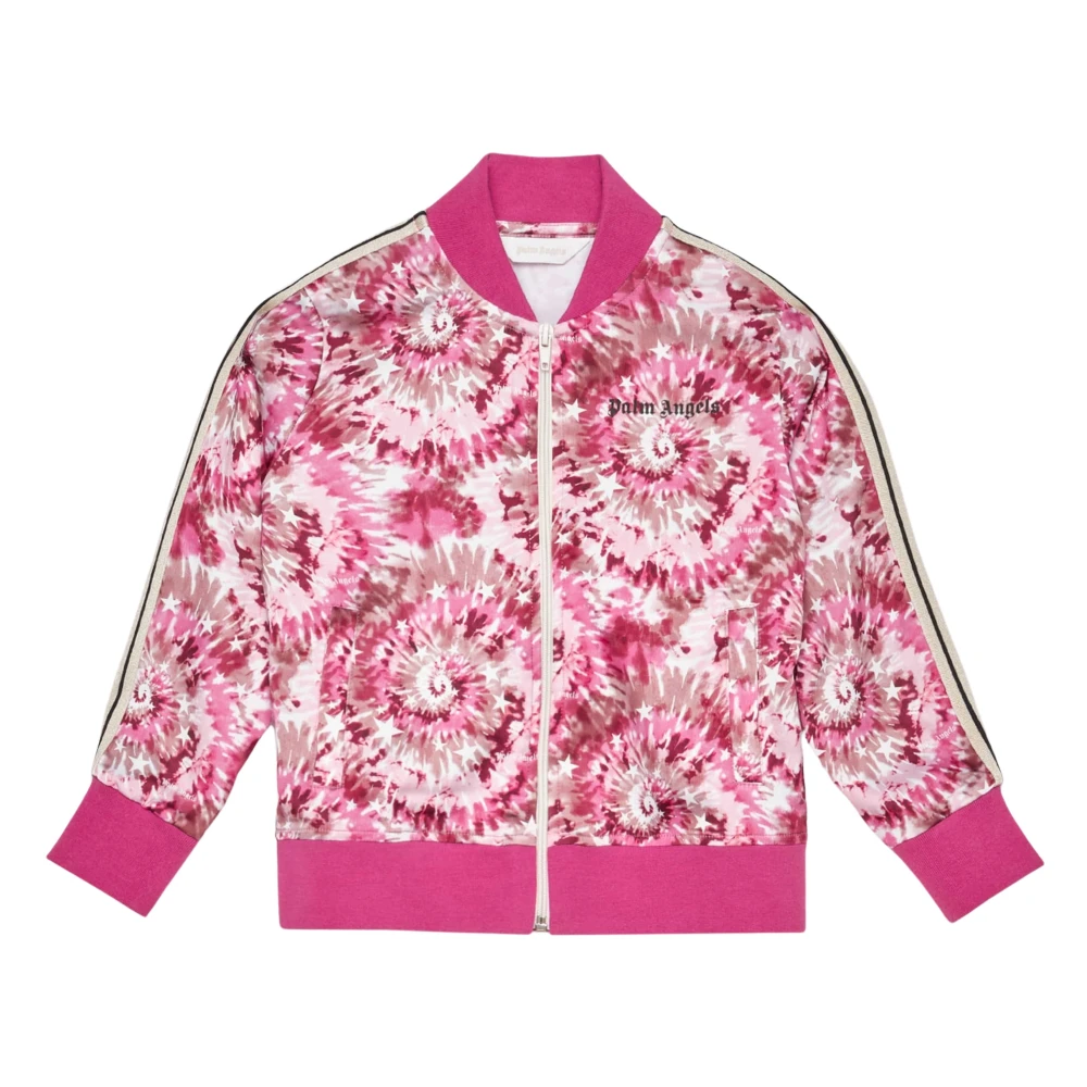 Palm Angels Girls Pink Light Jackets, 14 Y, Aop Palms Bomber Track Jacket