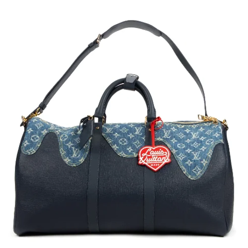 Louis Vuitton Vintage Pre-owned Denim travel-bags Blue Dames