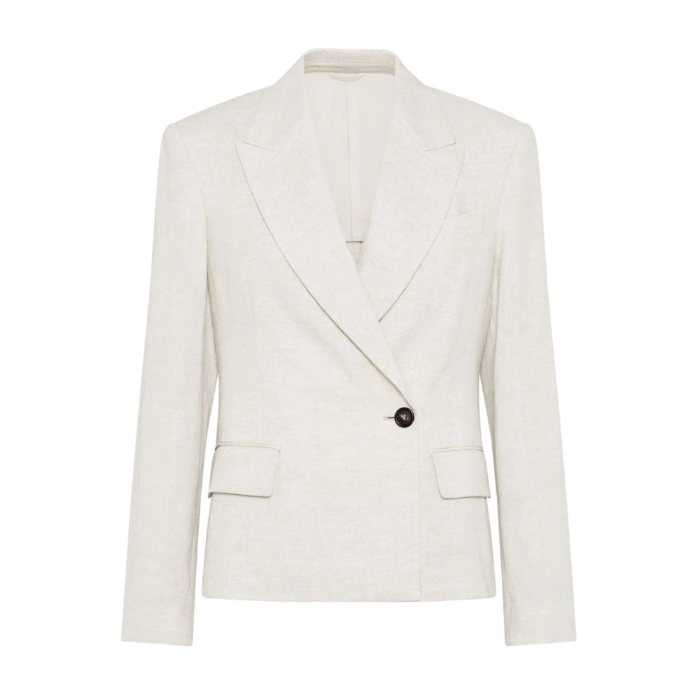 BRUNELLO CUCINELLI Beige Jas voor Stijlvolle Outfits Beige Dames