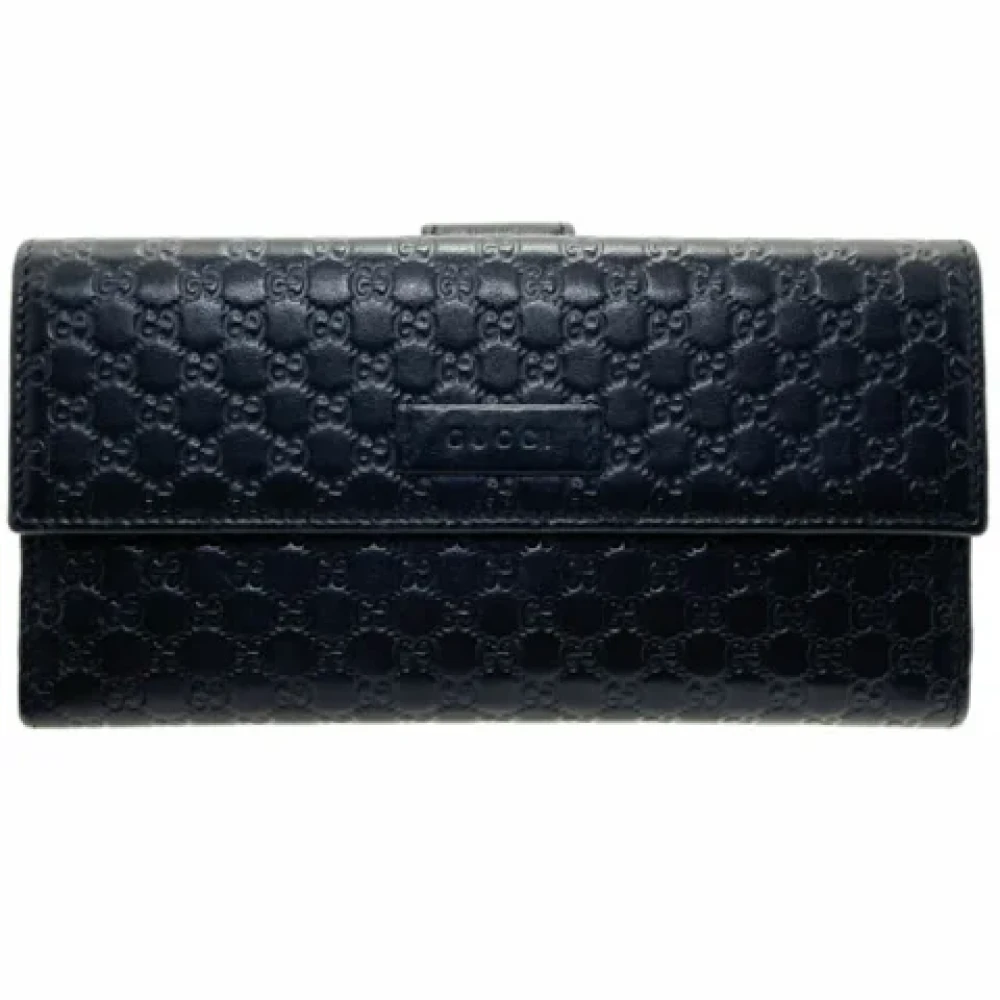 Gucci Vintage Pre-owned Leather wallets Black Dames