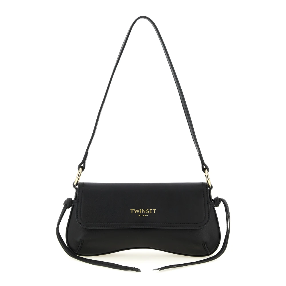 Twinset Women's Grain Full- Nappa Calf Leather Shoulder Bag