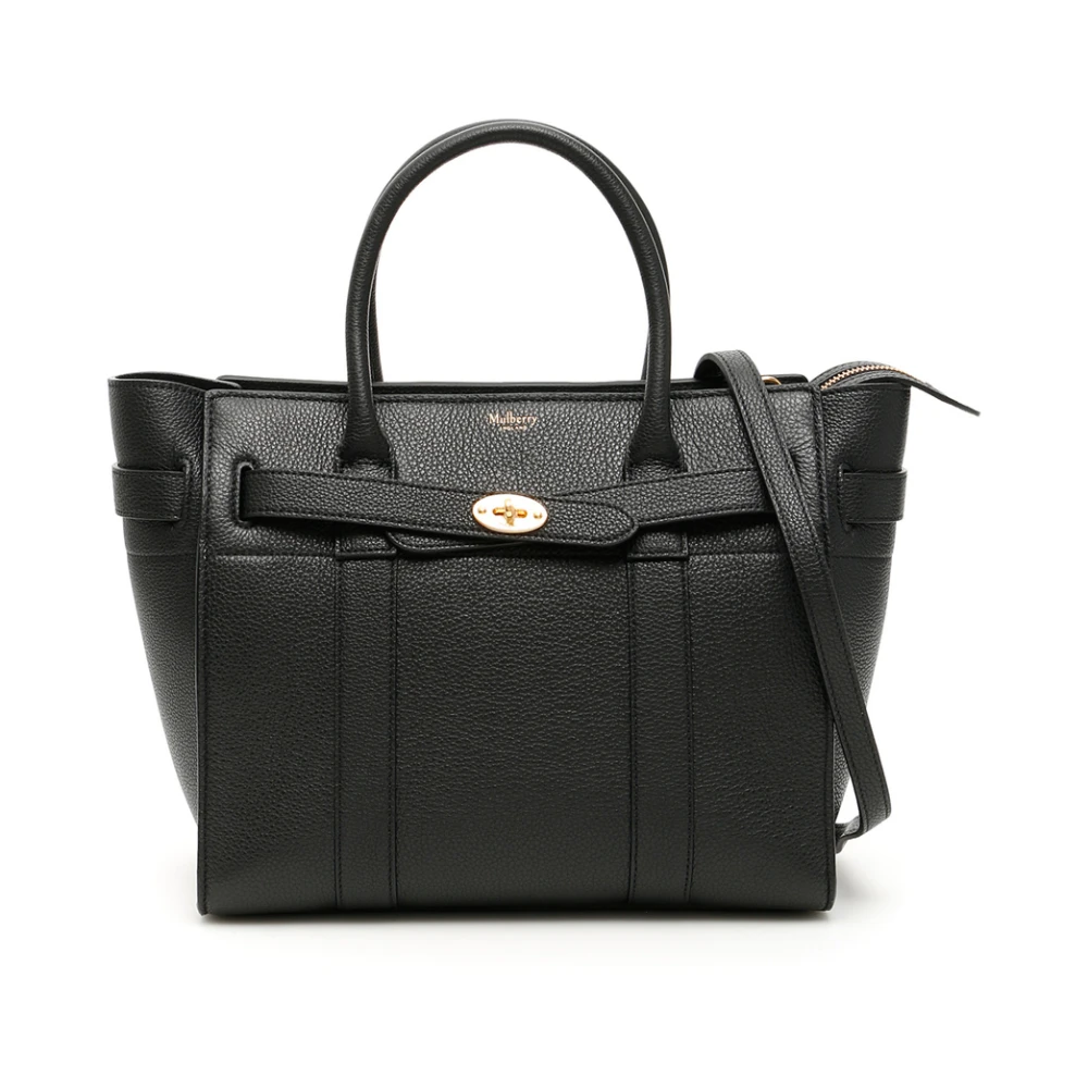 Mulberry Liten Bayswater-väska med dragkedja Black, Dam