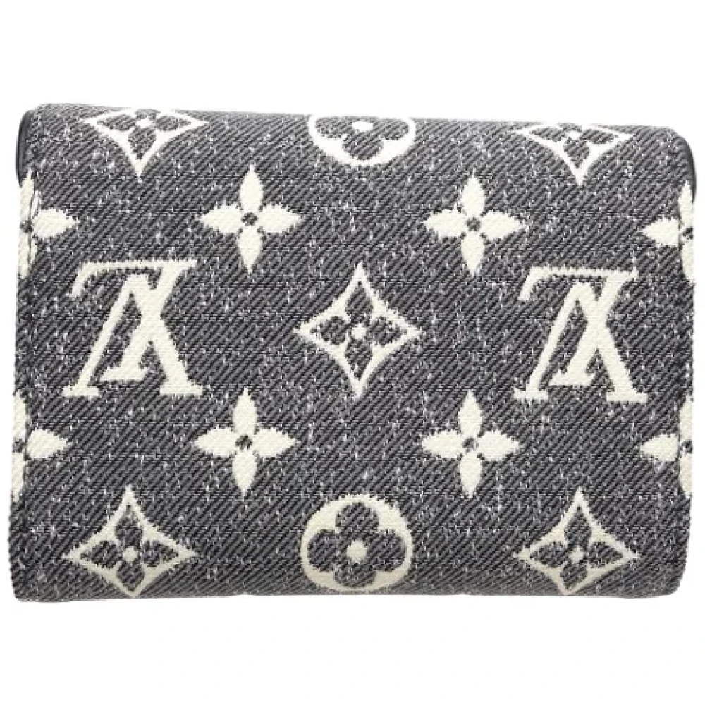 Louis Vuitton Vintage Pre-owned Denim wallets Black Dames