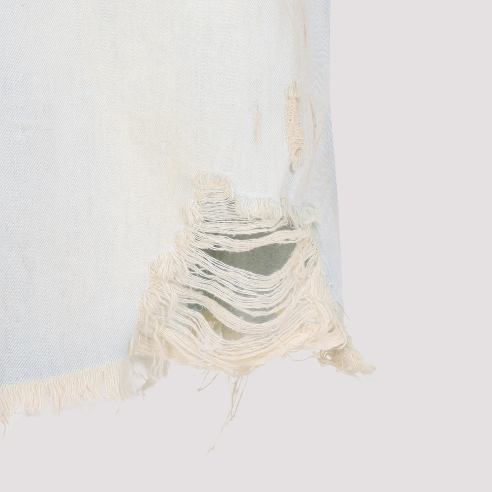 Acne Studios Lichtblauw Witte Denim Shorts Blue Heren