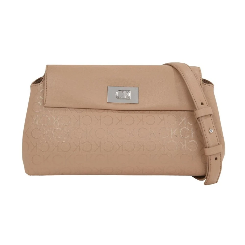 Calvin Klein Elegante Schoudertas voor Vrouwen Brown Dames
