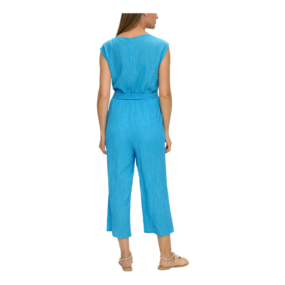 s.Oliver Stijlvolle Jumpsuit voor Zomerse Vibes Blue Dames