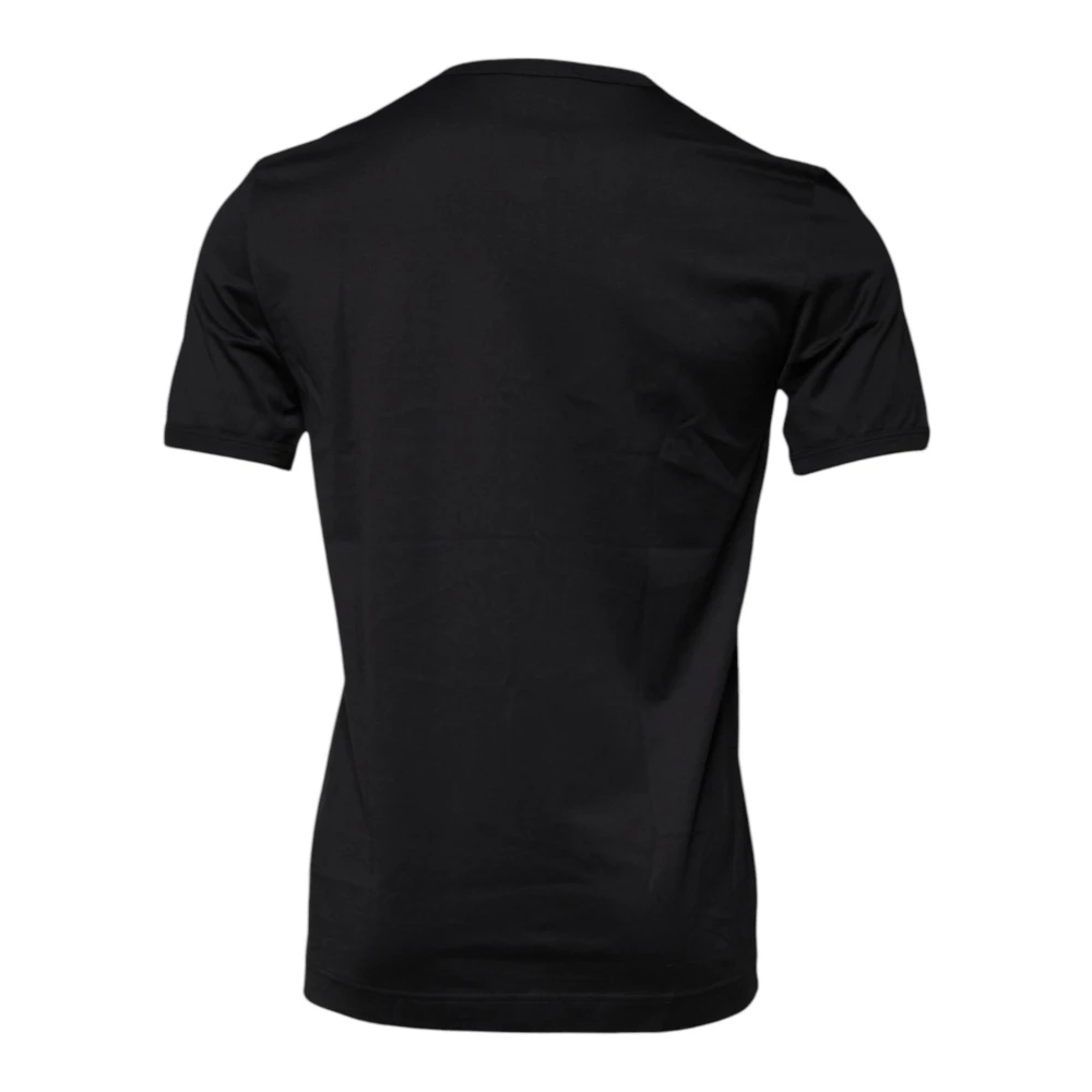 Dolce & Gabbana Blauw Kroon Geborduurd T-shirt Blue Heren