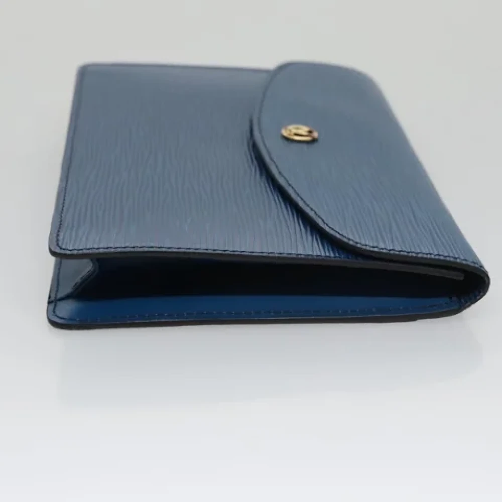 Louis Vuitton Vintage Pre-owned Leather clutches Blue Dames