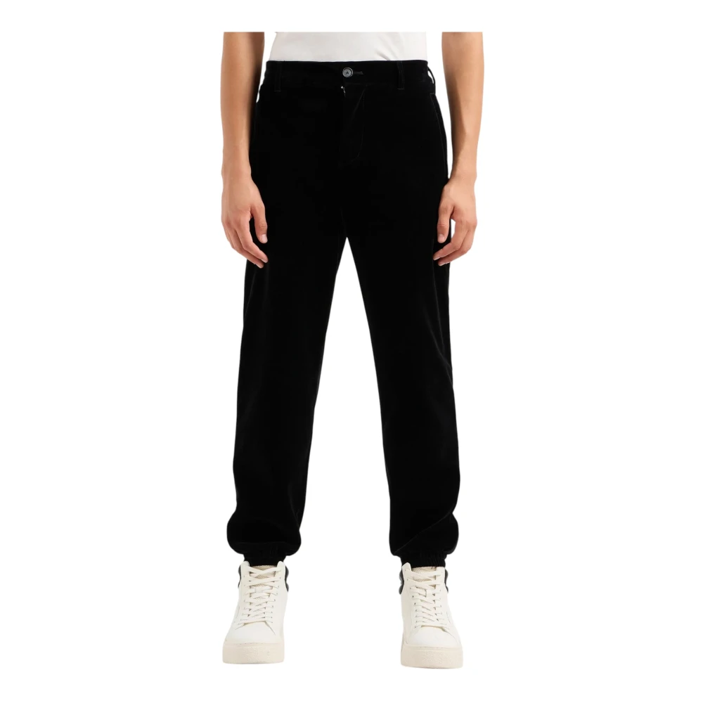 Armani Exchange Black Straight Trousers, Male, W33, Joggers