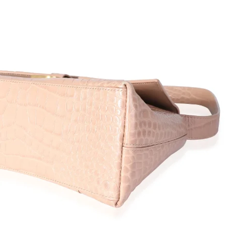 Balenciaga Vintage Pre-owned Leather crossbody-bags Beige Dames