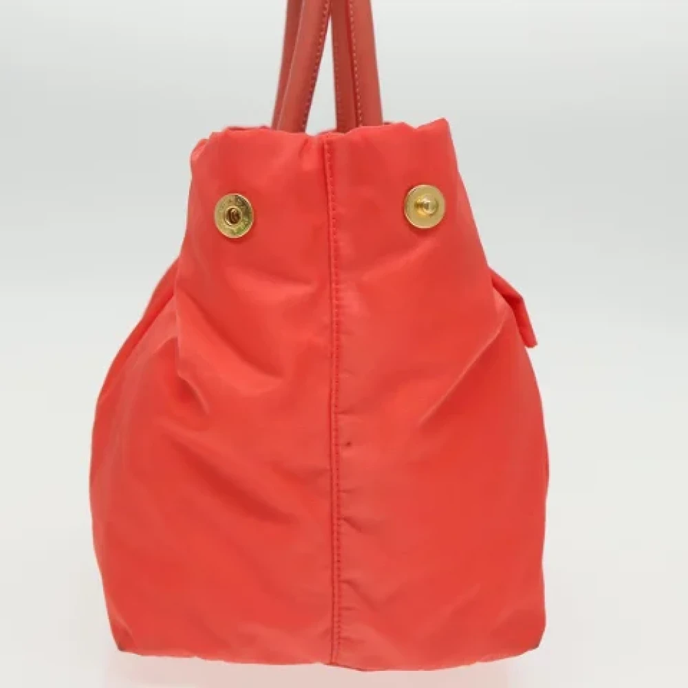 Prada Vintage Pre-owned Nylon handbags Orange Dames