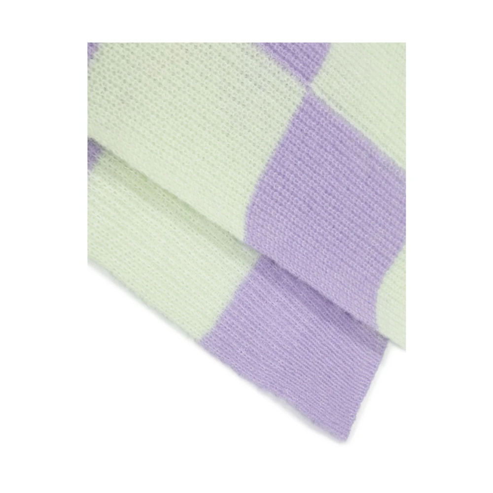 Stine Goya Lavendel Geruit Gebreid Sjaal Multicolor Dames