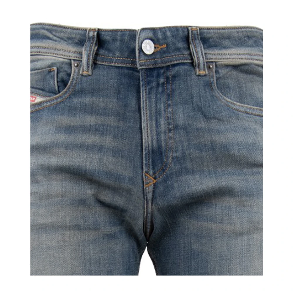 Diesel Heren Rits Knoop Jeans Blue Heren