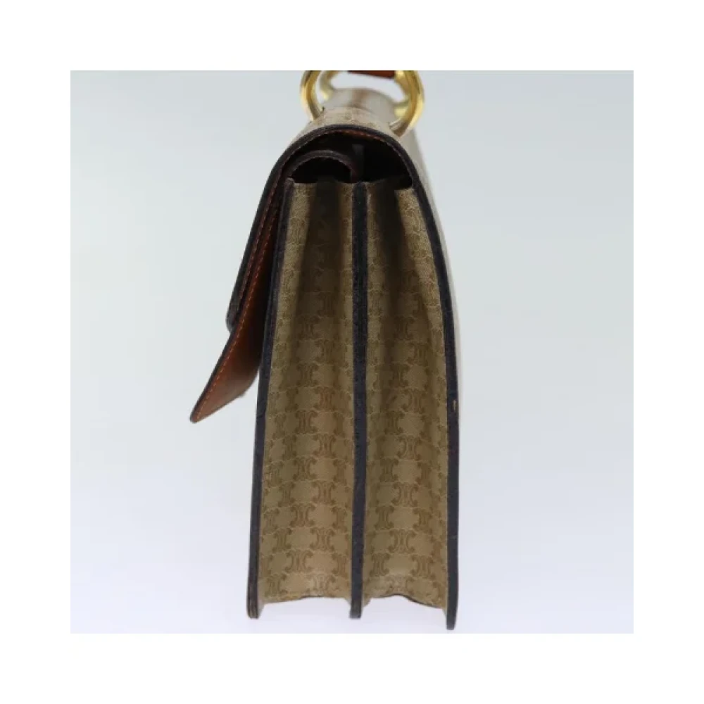 Celine Vintage Pre-owned Canvas handbags Beige Dames