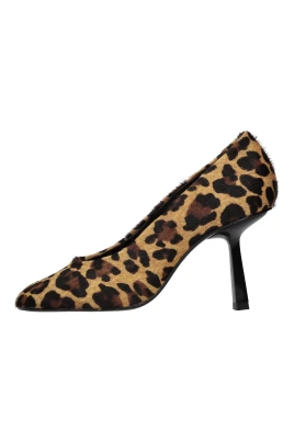 Pumps i ponyskinn