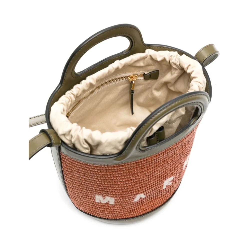 Marni Tropicalia Mini Bucket Tas in Bruin Brown Dames