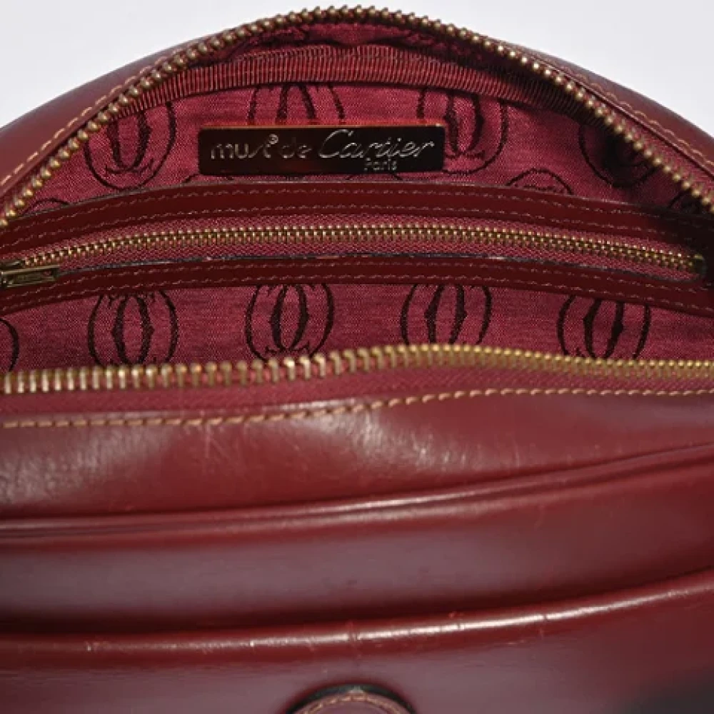Cartier Vintage Pre-owned Leather shoulder-bags Red Dames