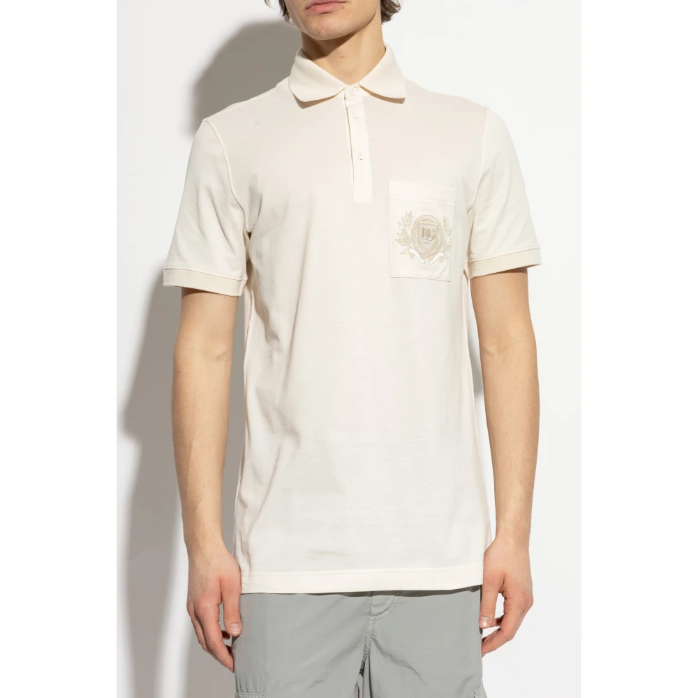 Dolce & Gabbana Polo met zak Beige Heren