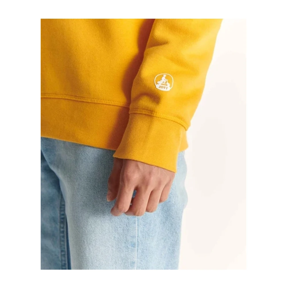 Jott Organische Katoen Logo Sweater Geel Yellow Dames