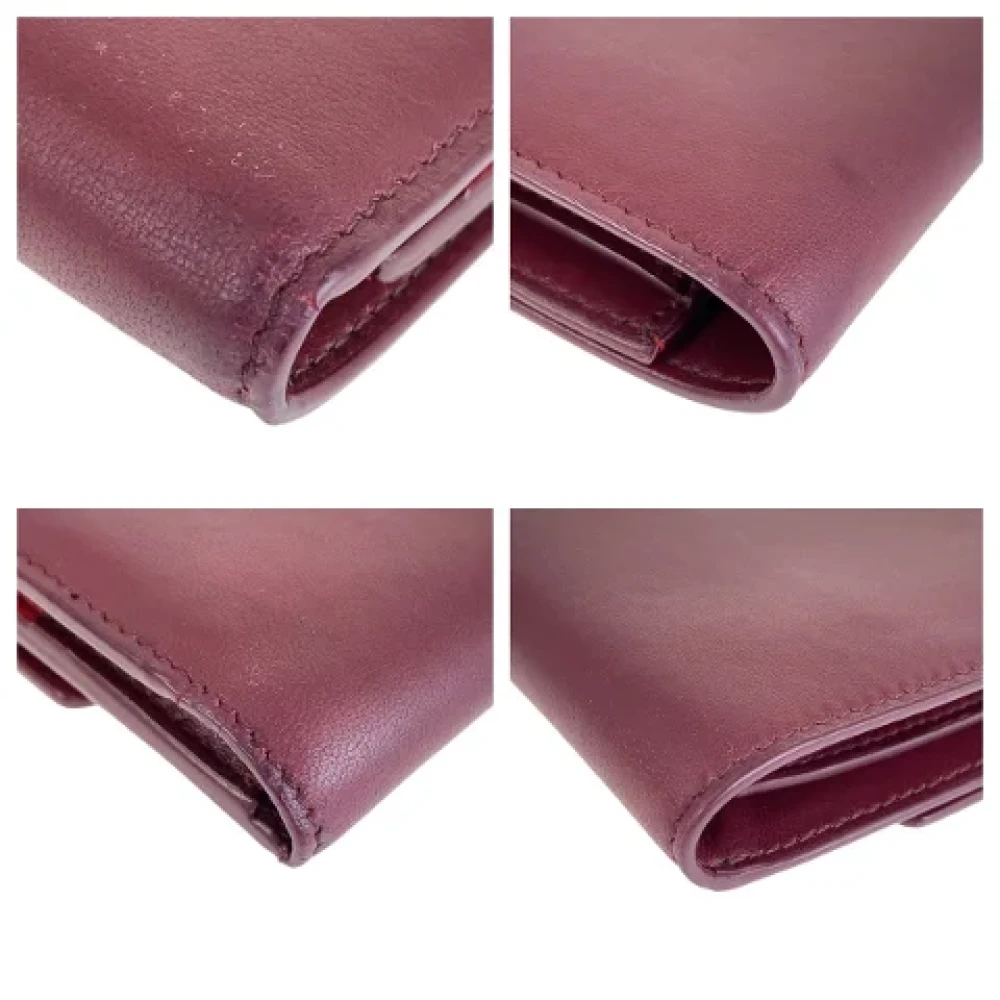 Bottega Veneta Vintage Pre-owned Leather wallets Red Dames