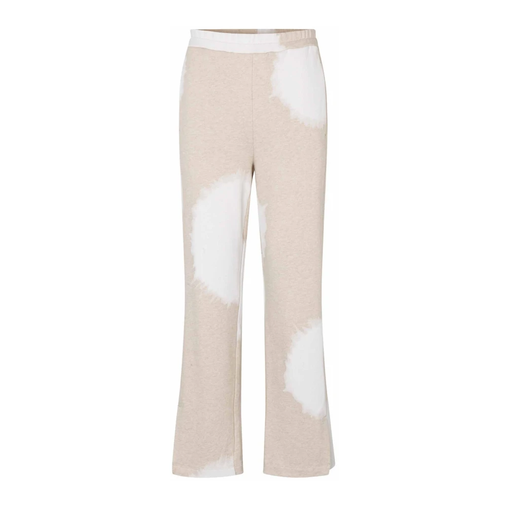 Masai Elastische Taille Straight-Leg Beige Broek Beige Dames