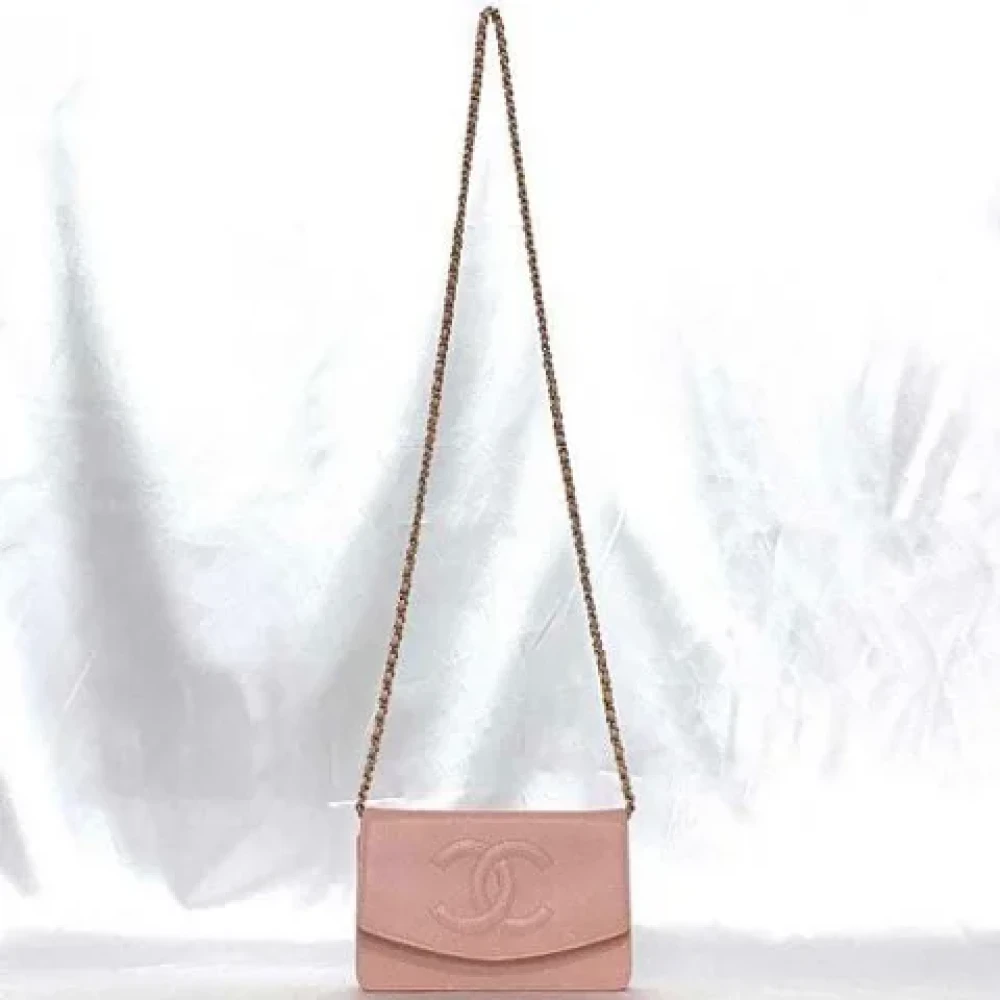 Chanel Vintage Pre-owned Leather chanel-bags Pink Dames