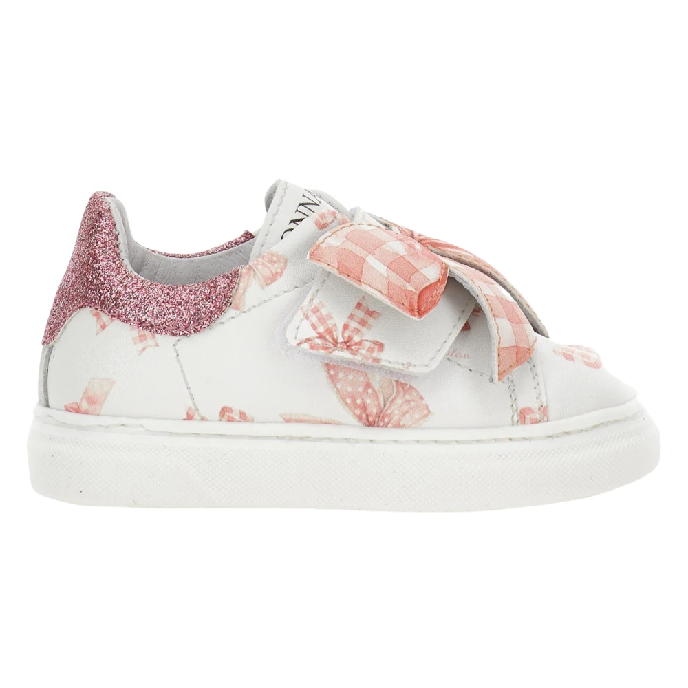 Monnalisa Girls Multicolor White Bow Trainers For - Kids Sneakers - 26 Eu - Kids