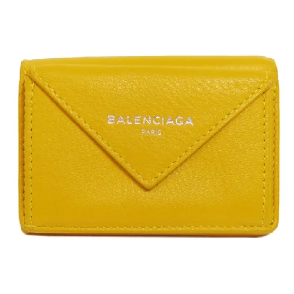 Balenciaga Vintage Pre-owned Leather wallets Yellow Dames