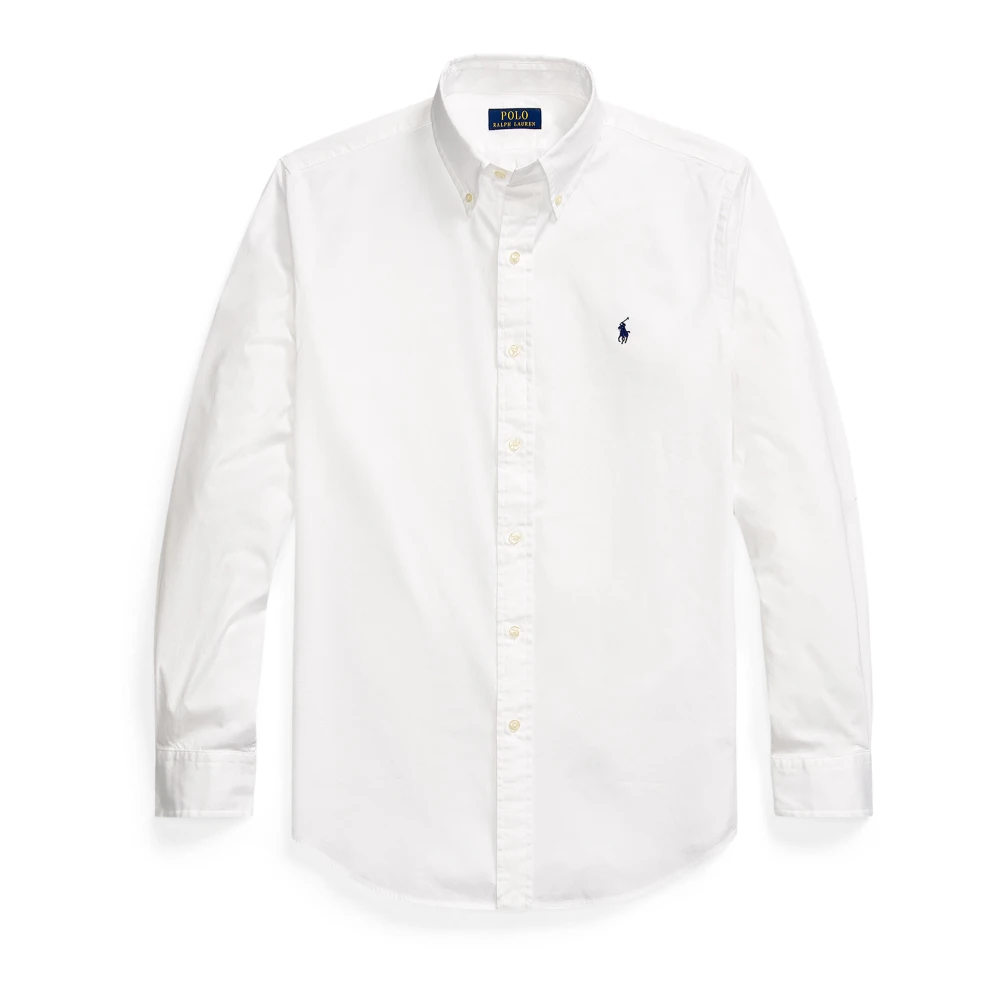 Polo Ralph Lauren Men's White Button-Down Shirt With Pony Embroidery