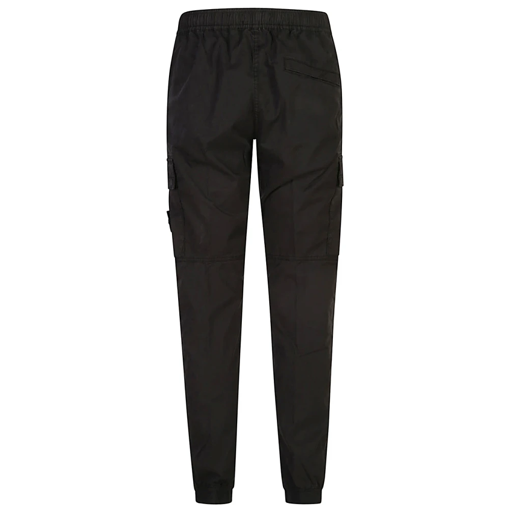 Stone Island Zwarte Broek voor Mannen Aw24 Black Heren