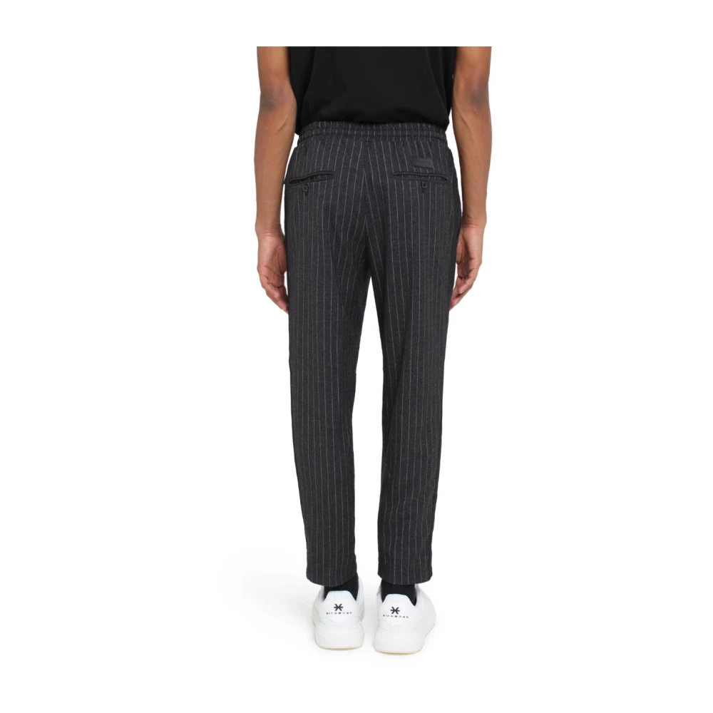 John Richmond Gestreepte broek met trekkoord Gray Heren