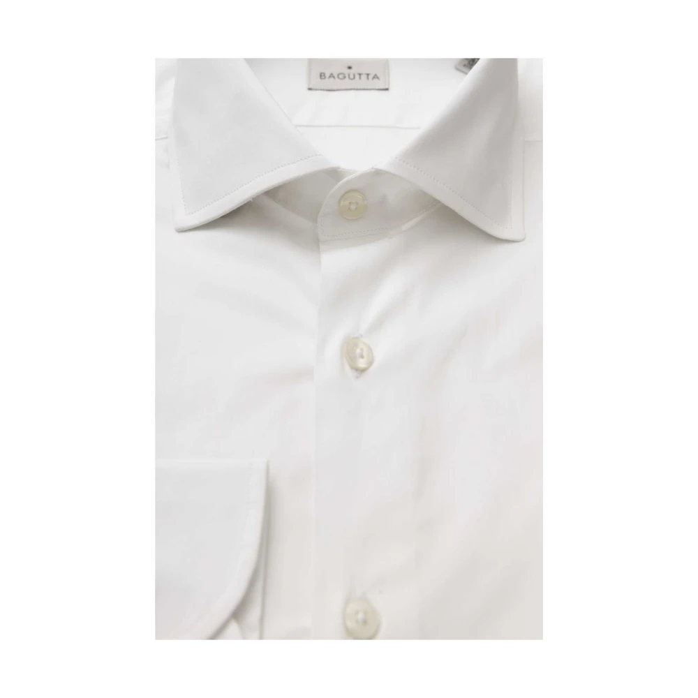 Bagutta Elegant Slim Fit Overhemd met Franse Kraag White Heren