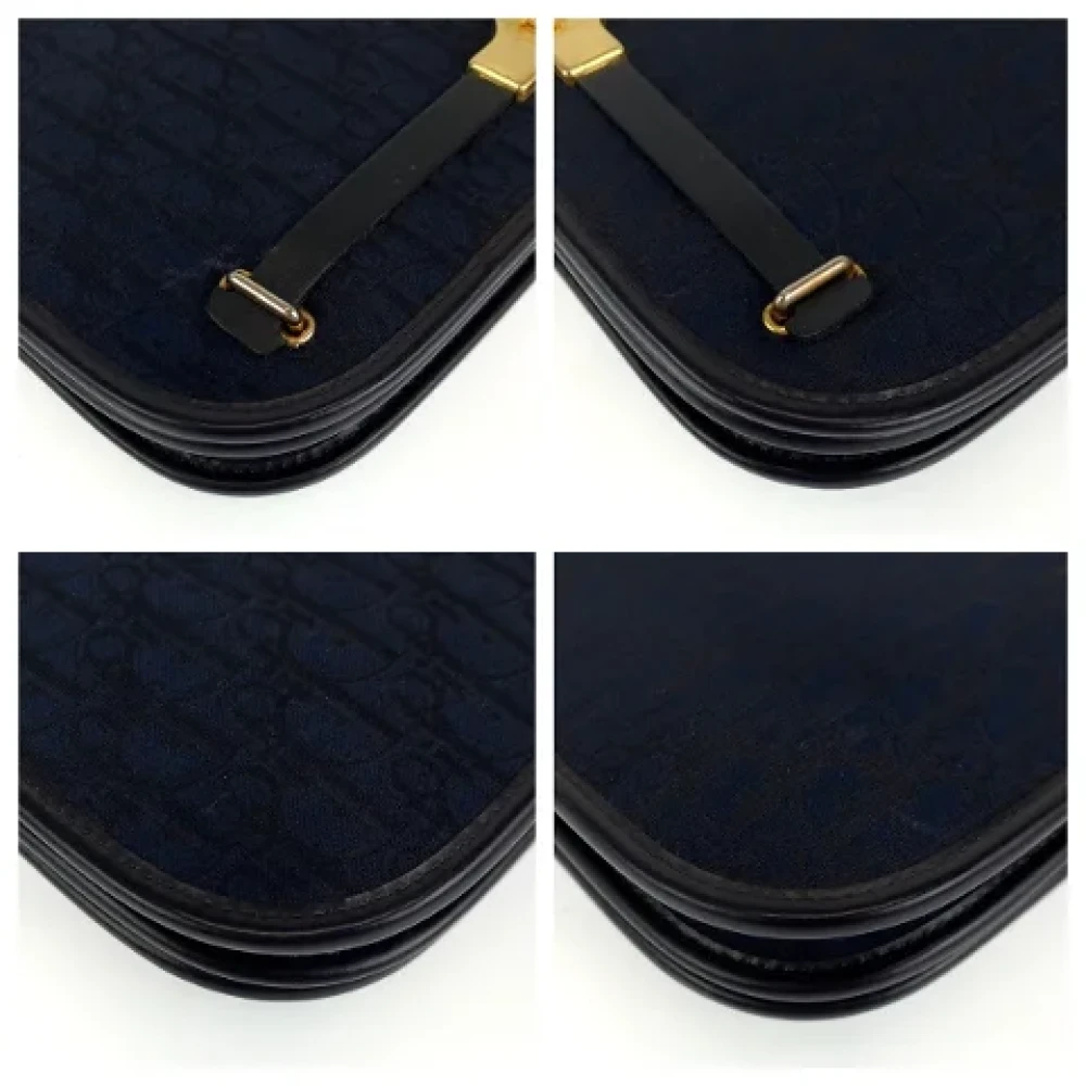 Dior Vintage Pre-owned Canvas crossbody-bags Blue Dames
