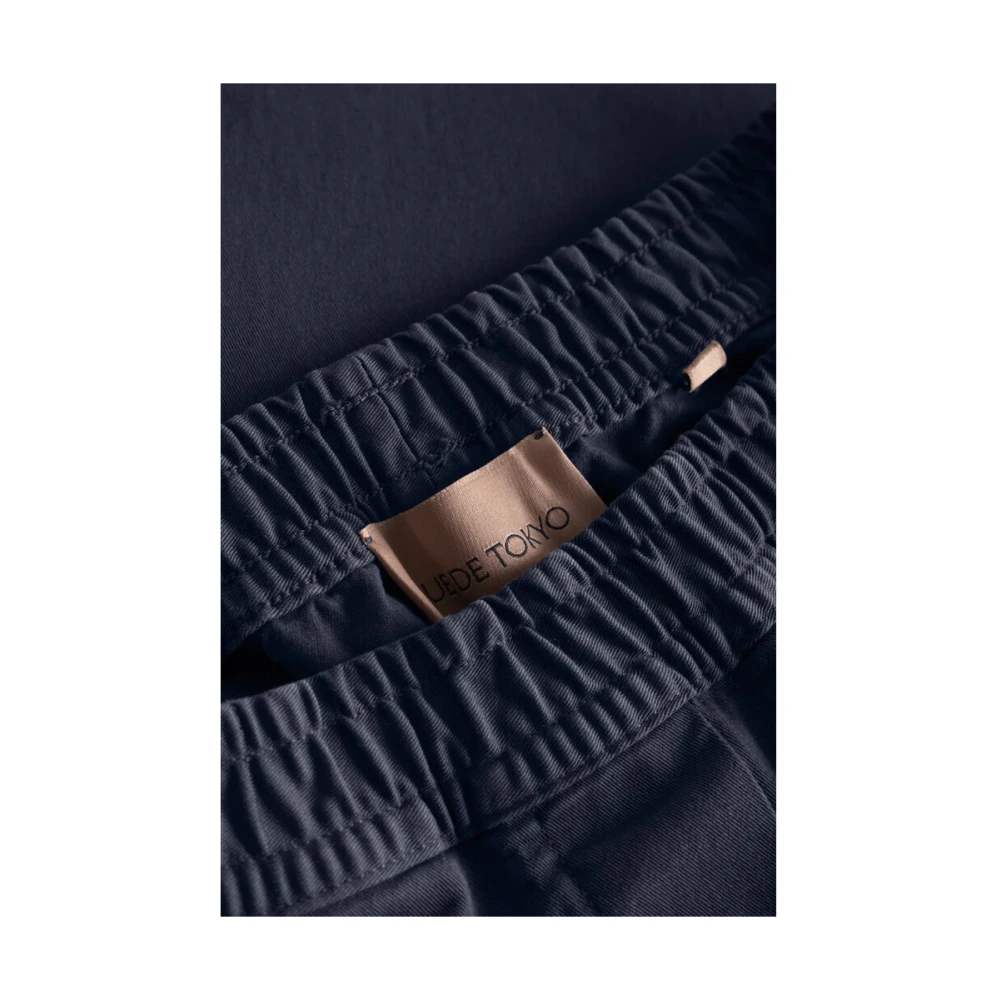 Rue De Tokyo Donkerblauwe Garment Dyed Twill Broek Blue Dames