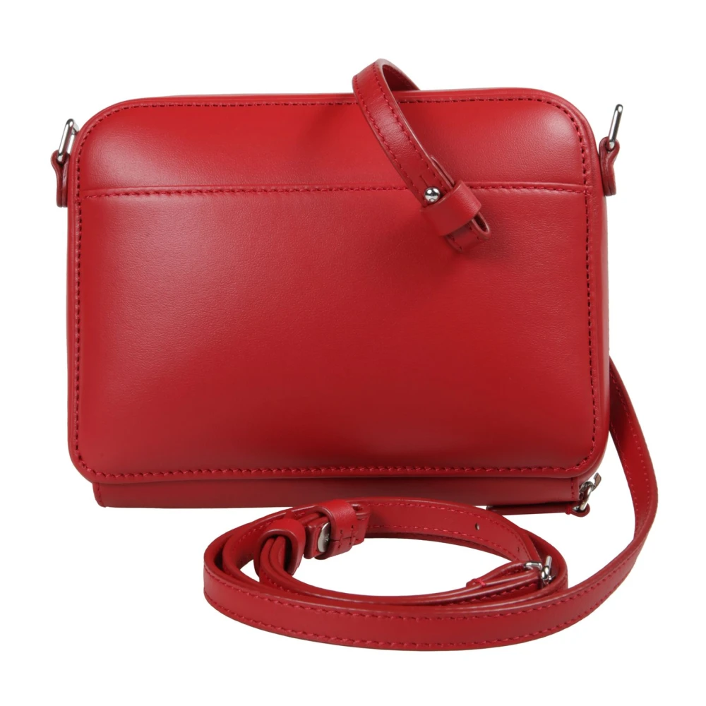 Courrèges Geketende Leren Cloud Tas Red Dames