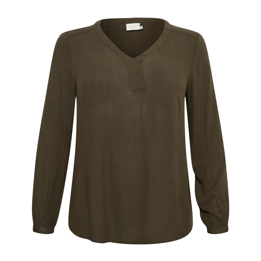Kaffe Curve Bosnacht Lange Mouw Blouse Green Dames
