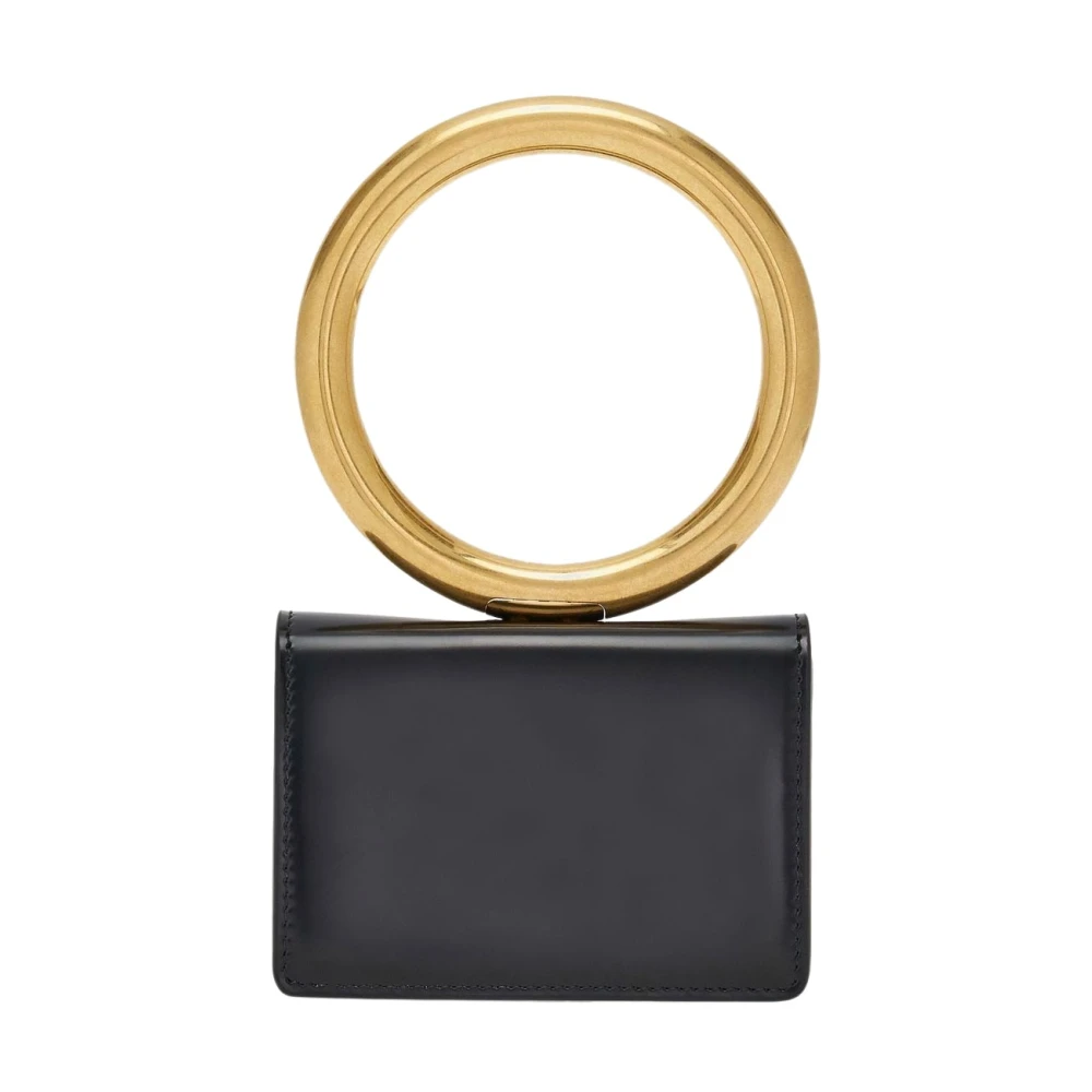 Salvatore Ferragamo Svart Läderarmband Korthållare Black, Dam