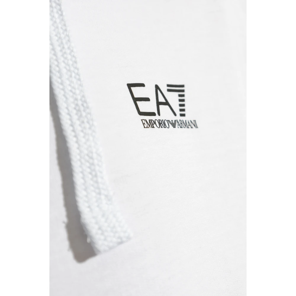 Emporio Armani EA7 Sweatshirt met logo White Heren