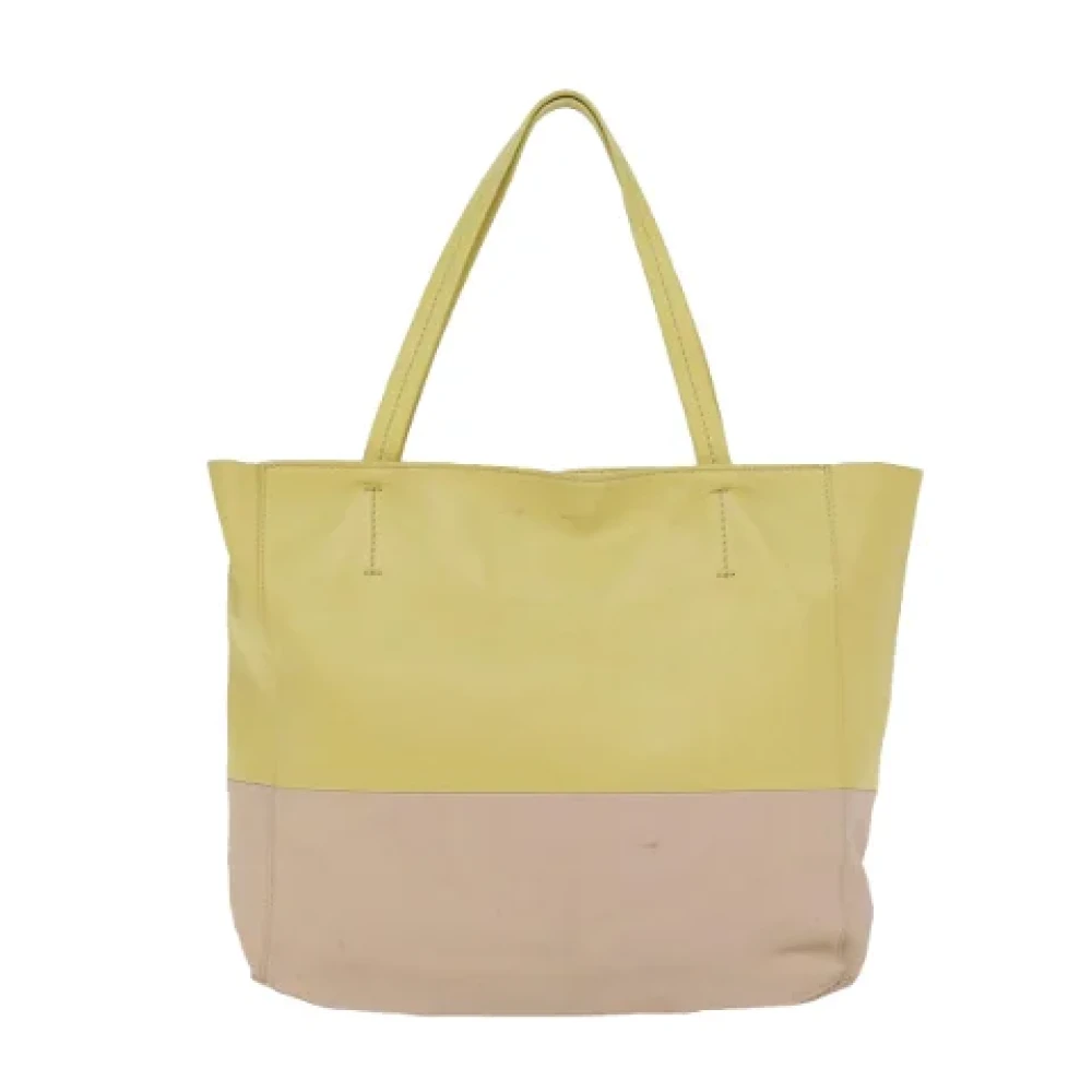 Celine Vintage Pre-owned Leather totes Yellow Dames