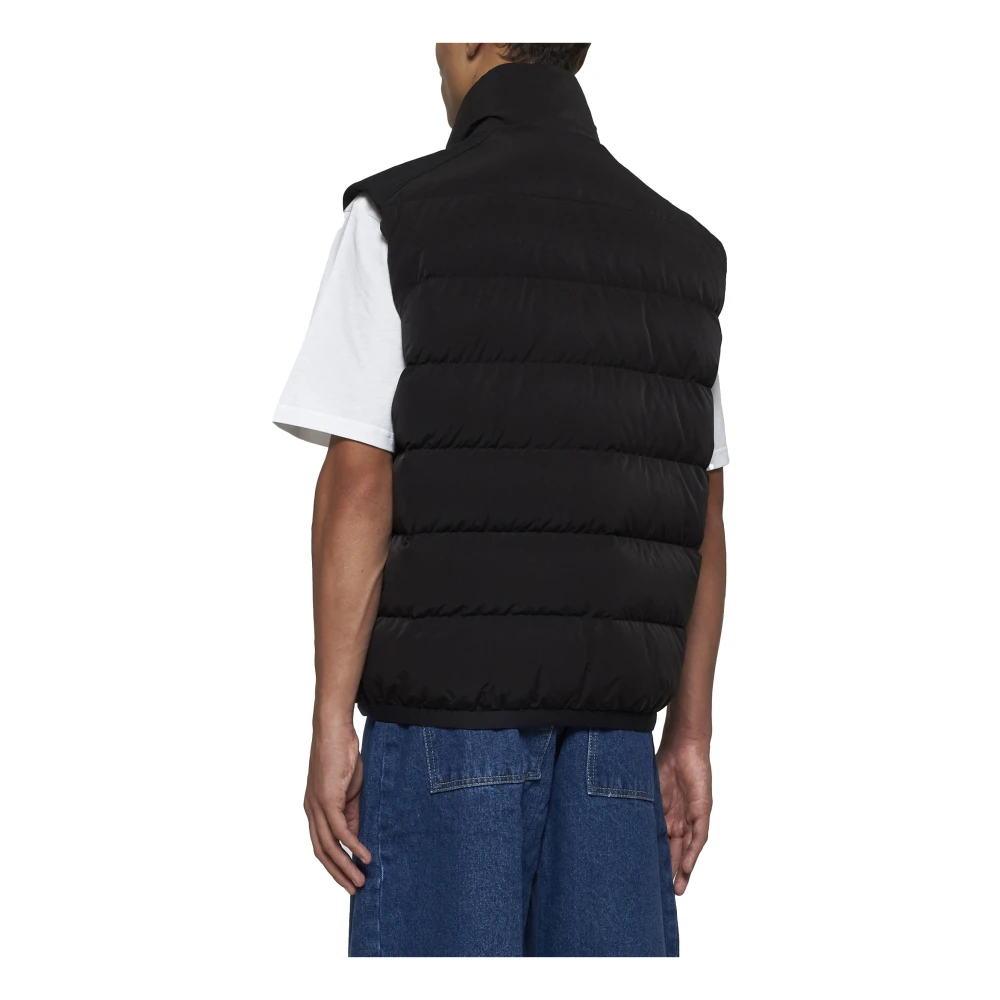 Moncler Zwarte Gewatteerde Donsvest Black Heren