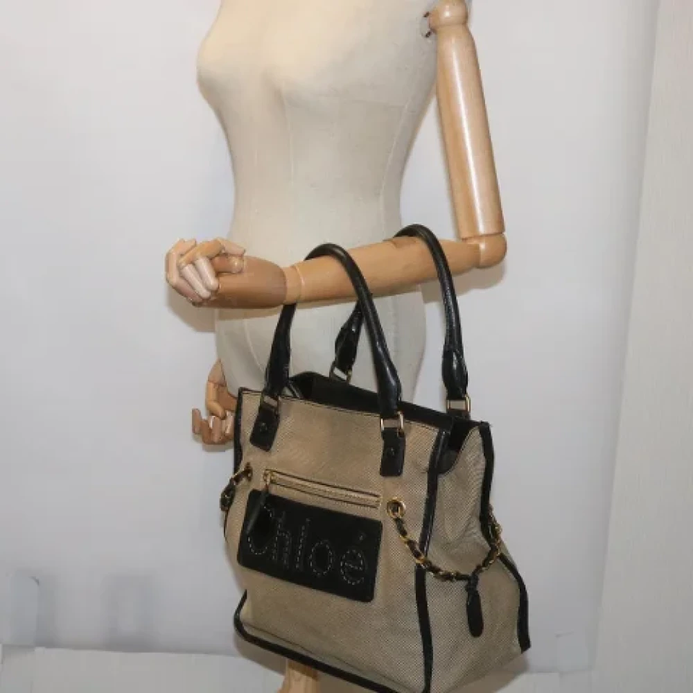 Chloé Pre-owned Canvas handbags Beige Dames