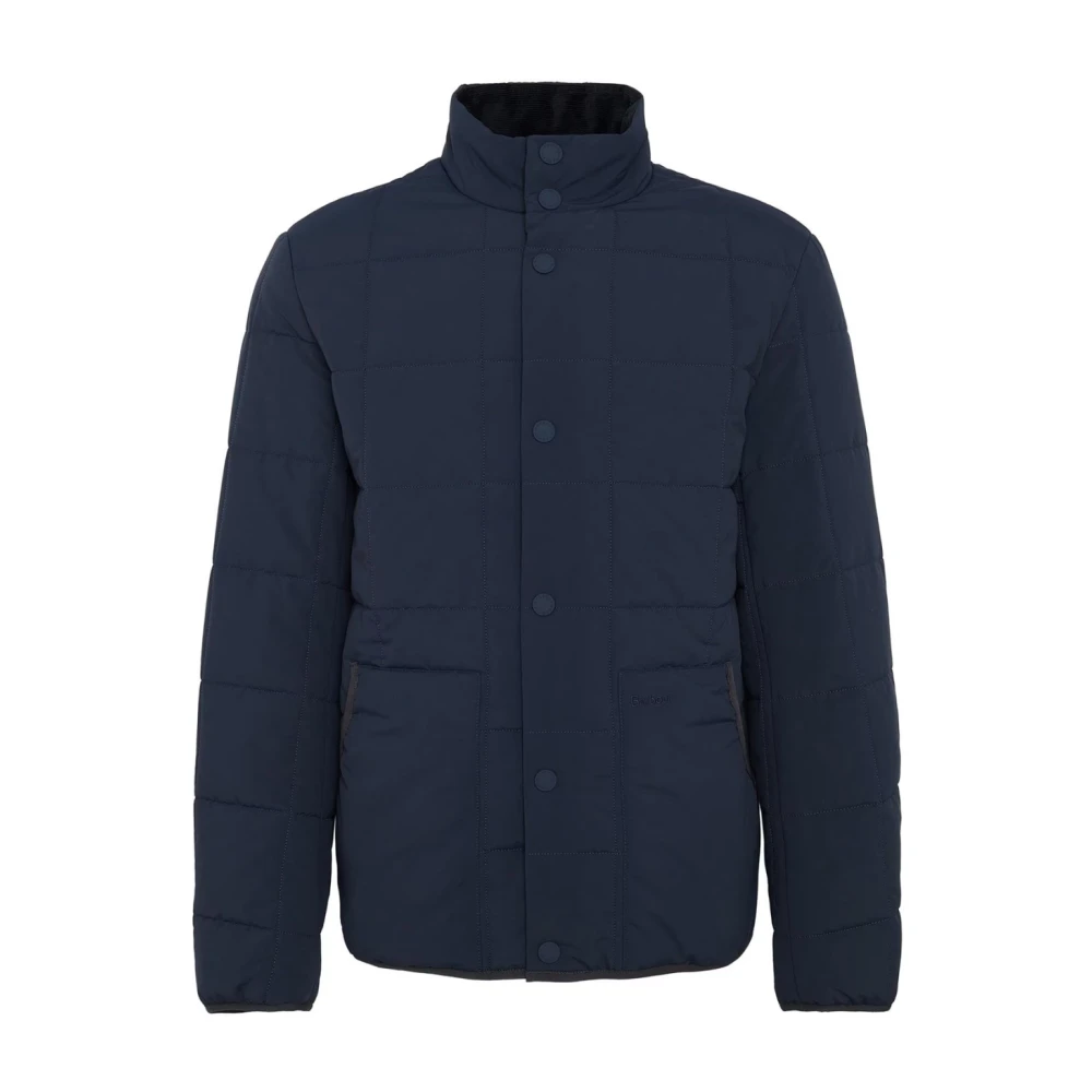 Barbour Men's Blue Quilted Navy Jacket With Button Fastening - Winter Jackets - Xl - Jackets