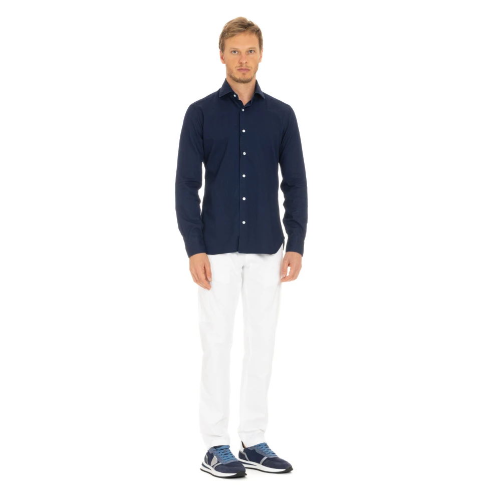 Barba Denim Overhemd Blue Heren