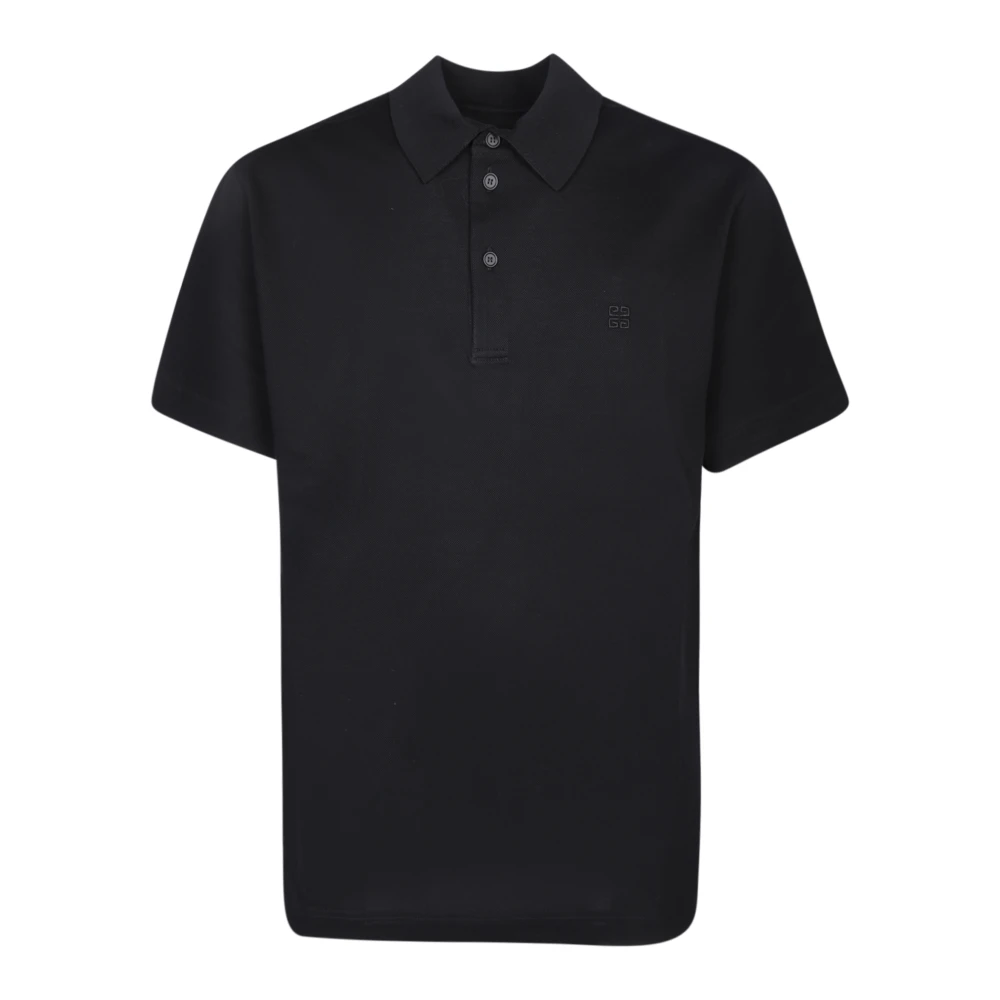 Givenchy Zwart poloshirt met logo-borduursel Black Heren