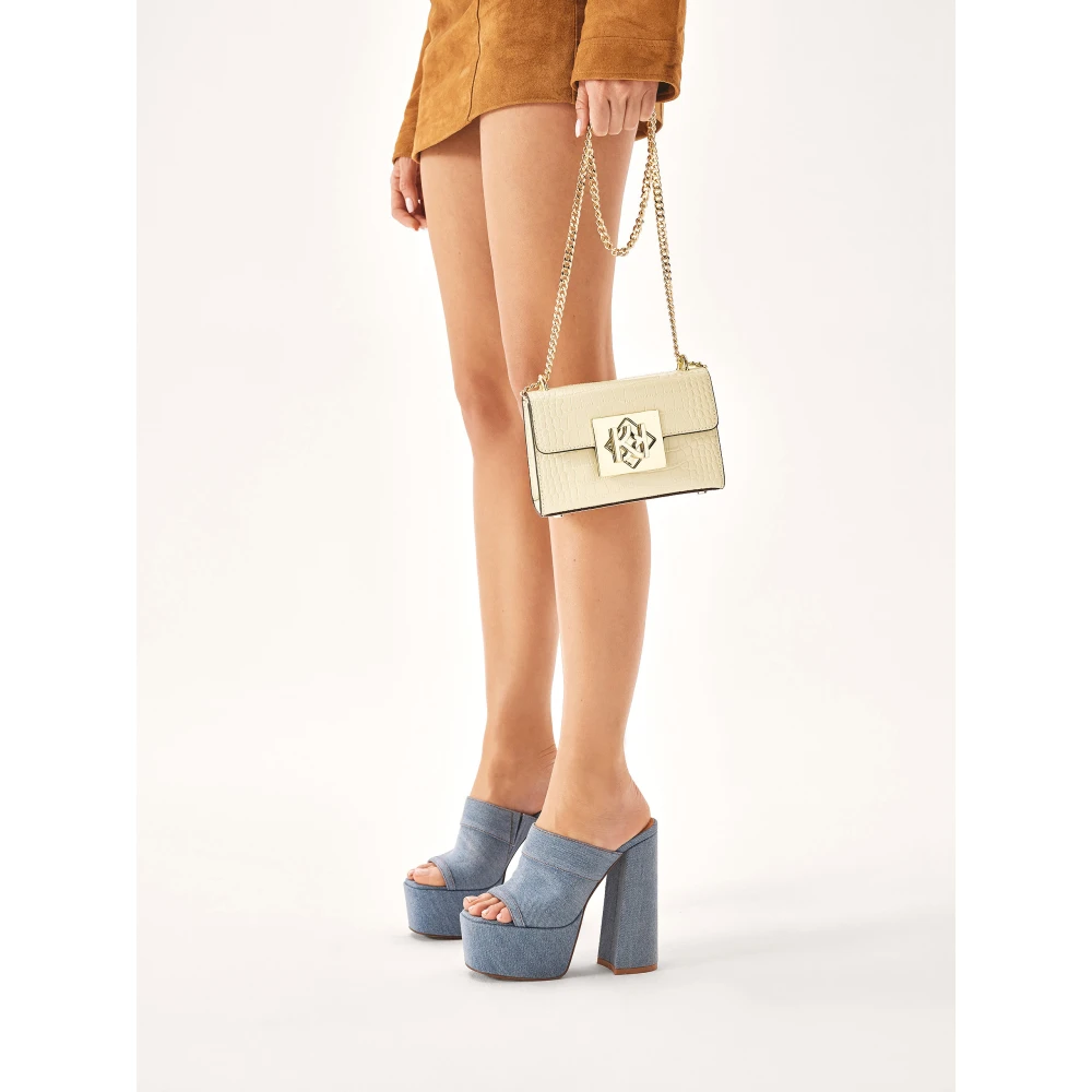 Kazar Een kleine tas met een ketting van stijve constructie Beige Dames